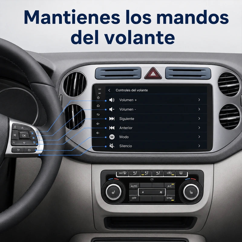 Volkswagen Tiguan 2006-2016 - Radio Pantalla Carplay y Android Auto