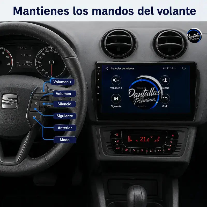 Radio pantalla CarPlay y Android Auto para Seat Ibiza 6J 2009 - foto 6