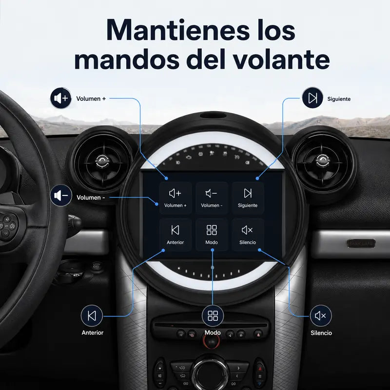 Radio pantalla CarPlay y Android Auto para BMW Mini Cooper Countryman R56 R60 2010-2016 - foto 6