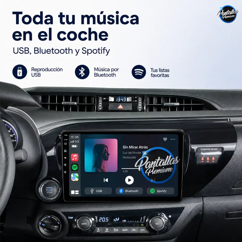 Radio pantalla CarPlay y Android Auto para Toyota Hilux 2015-2023 - foto 7