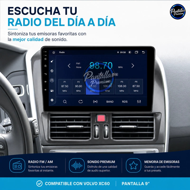 Radio pantalla CarPlay y Android Auto para Volvo XC60 2008 a 2017 - foto 10