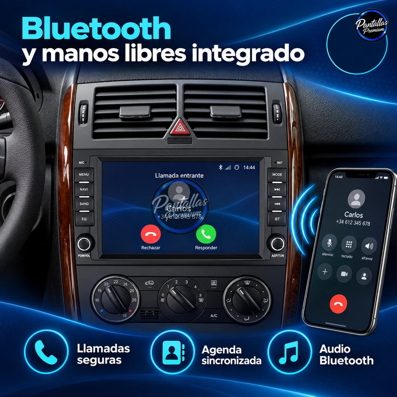 Mercedes Clase A W169 Clase B W245 - Radio Pantalla Carplay y Android Auto