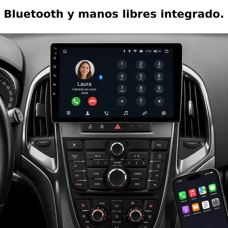 Radio pantalla CarPlay y Android Auto para Opel Astra J 2009-2017 - foto 7