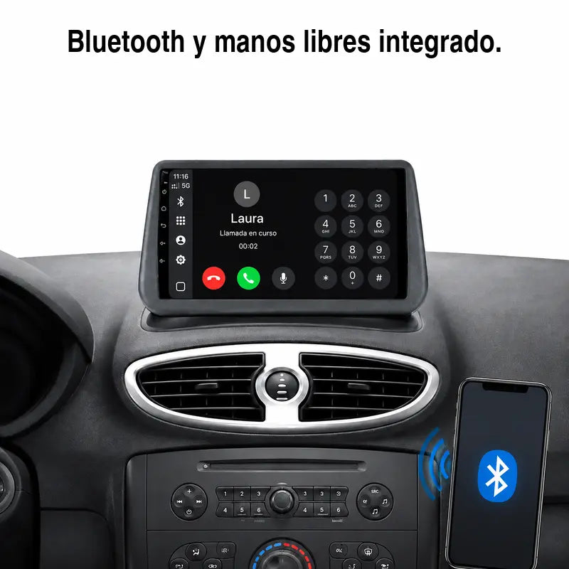 Radio pantalla CarPlay y Android Auto para Renault Clio 3 2005-2014 - foto 7