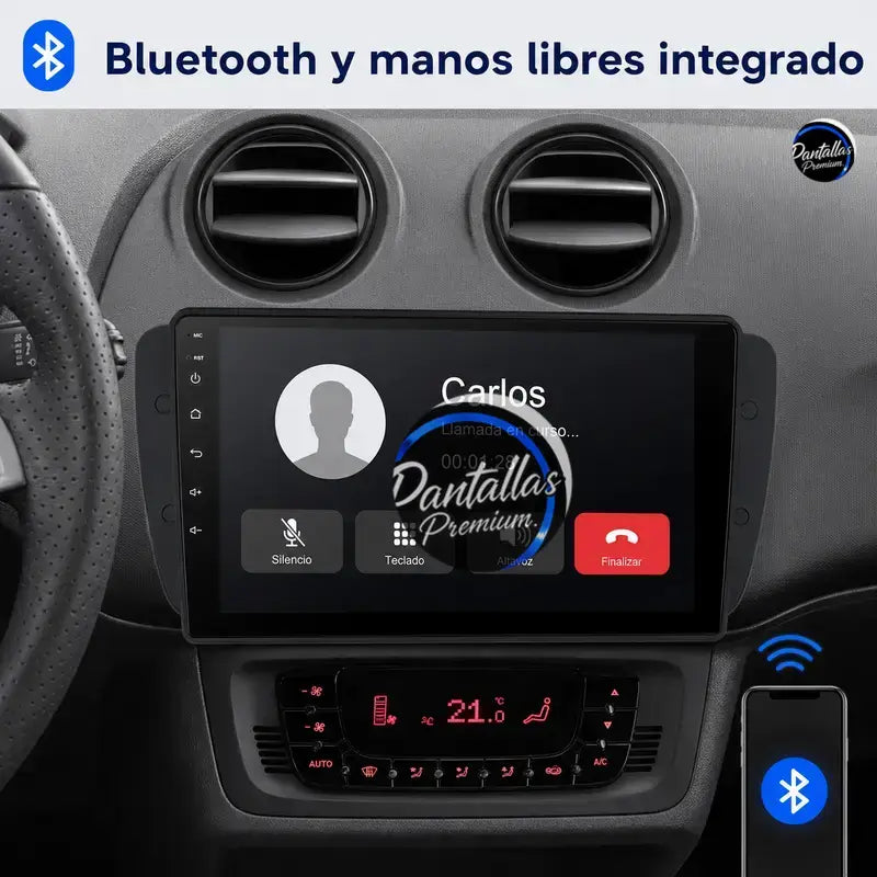 Radio pantalla CarPlay y Android Auto para Seat Ibiza 6J 2009 - foto 8