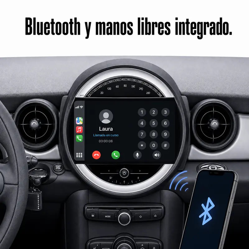 Radio pantalla CarPlay y Android Auto para BMW Mini Cooper R56 R60 R51 2006-2014 - foto 7