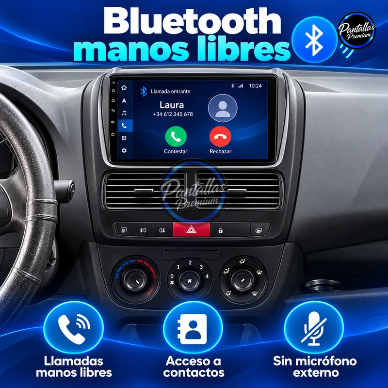 FIAT DOBLO - OPEL COMBO TOUR 2010-2015 - Radio Pantalla Carplay y Android Auto