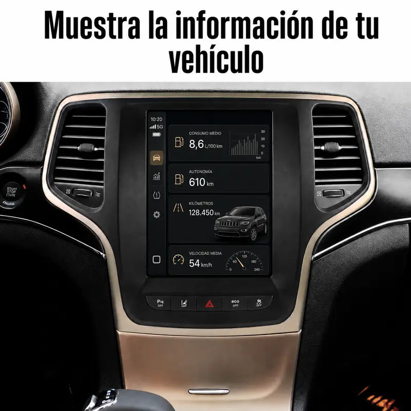 Radio Pantalla CarPlay y Android Auto para Jeep Grand Cherokee 2013-2023