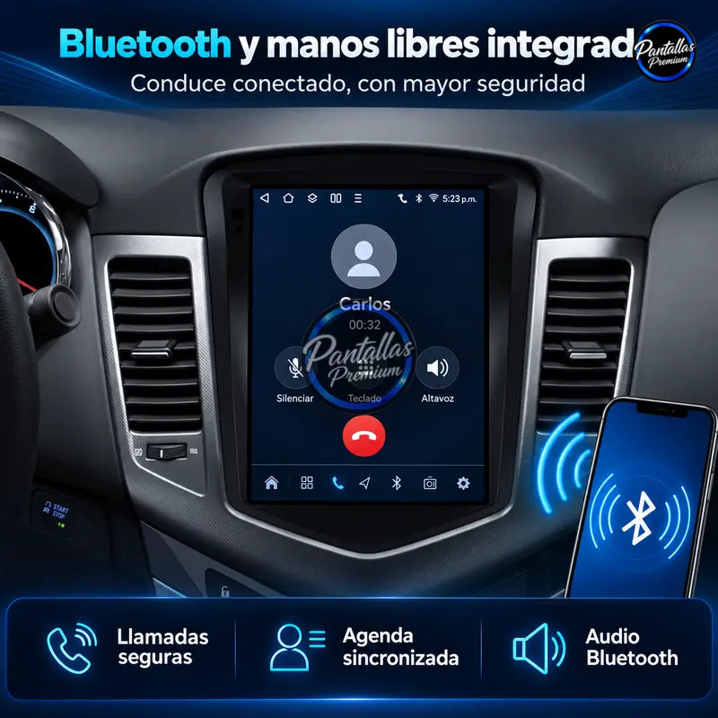 Chevrolet Cruze 2008-2014 - Radio Pantalla Carplay y Android Auto