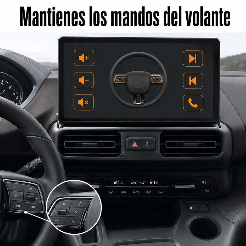 Radio pantalla CarPlay y Android Auto para Citroen Berlingo Peugeot Partner Rifter 2020 - foto 8