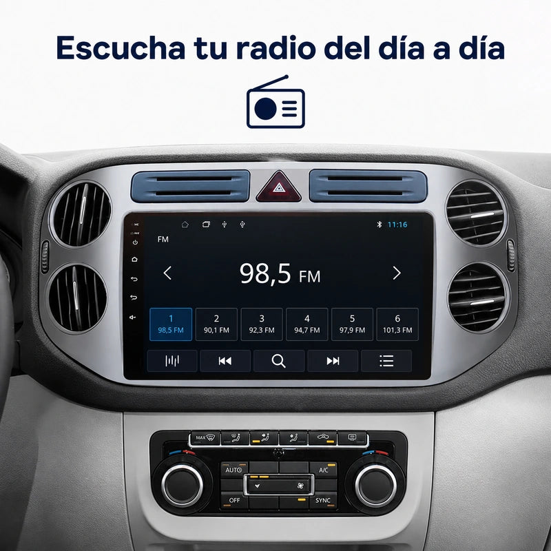 Volkswagen Tiguan 2006-2016 - Radio Pantalla Carplay y Android Auto