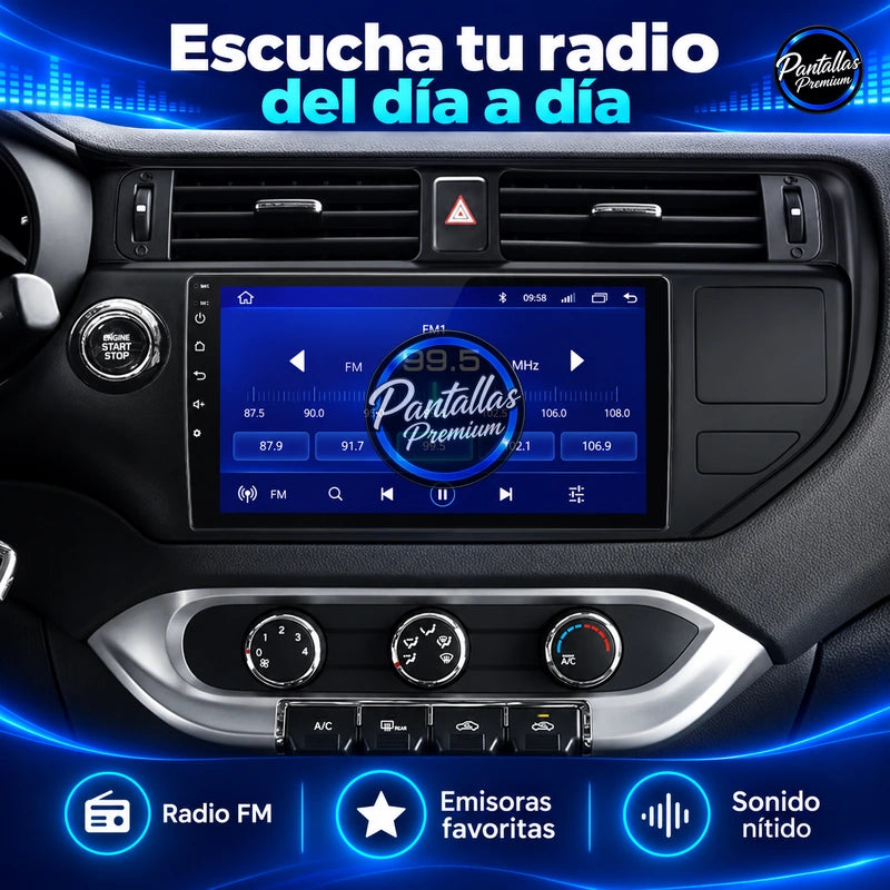 KIA RIO 2011-2018 - Radio Pantalla Carplay y Android Auto