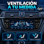 Control de ventilación en pantalla de climatizador BMW