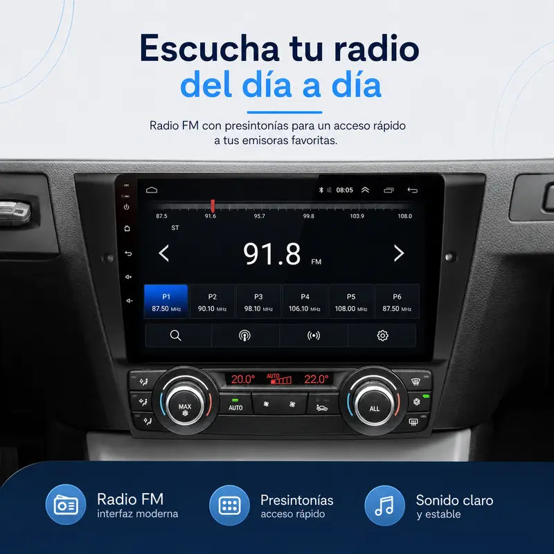 Radio pantalla CarPlay y Android Auto para BMW E90 E91 E92 E93 - foto 8