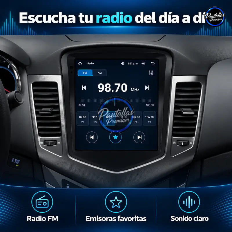 Chevrolet Cruze 2008-2014 - Radio Pantalla Carplay y Android Auto