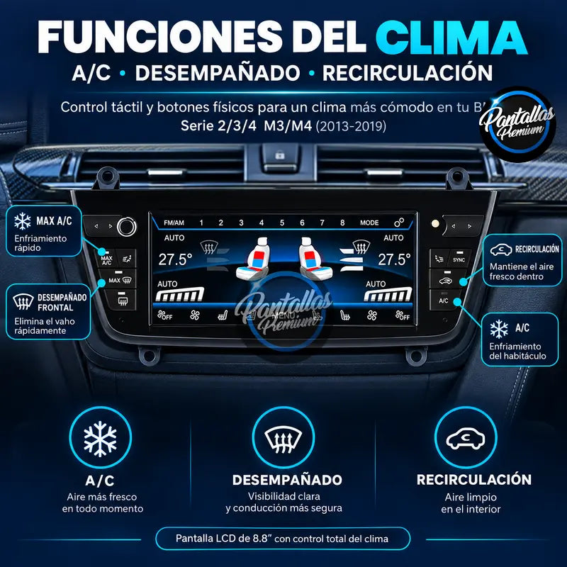 Funciones de aire acondicionado y desempañado BMW