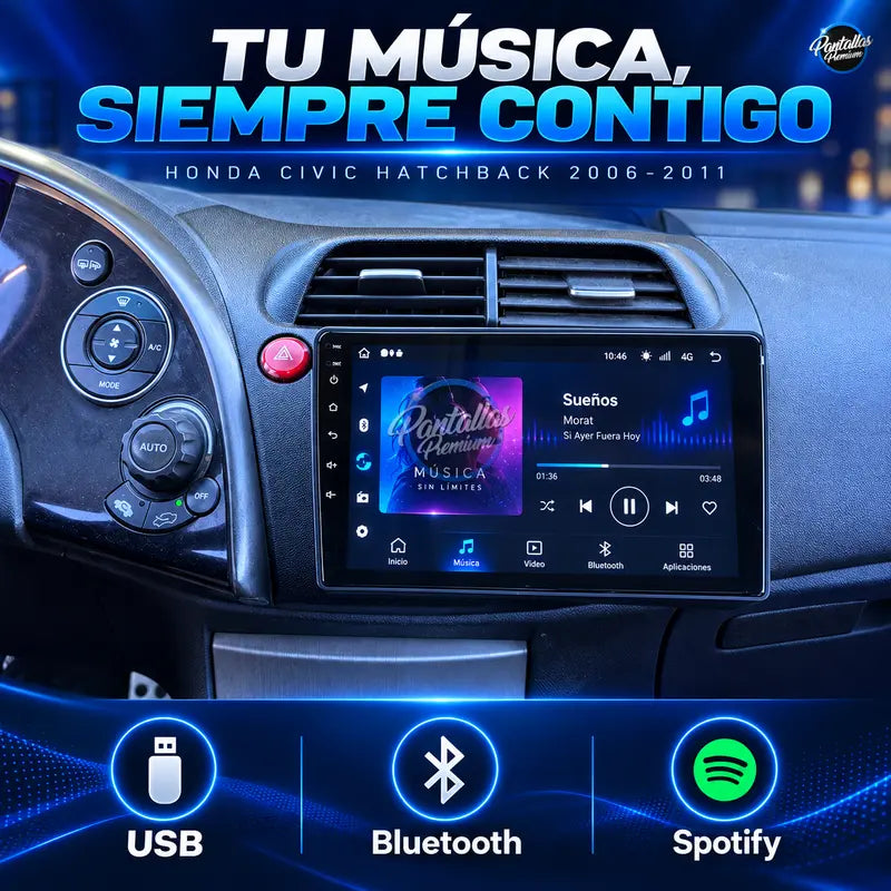 Música USB Bluetooth y Spotify
