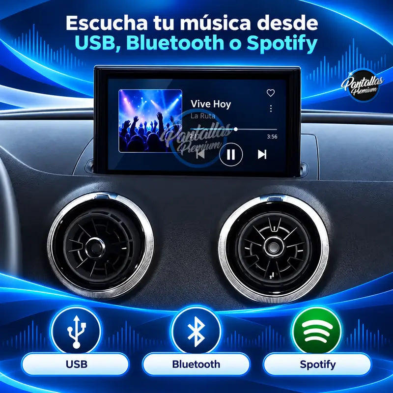 Audi A3 música USB Bluetooth y Spotify