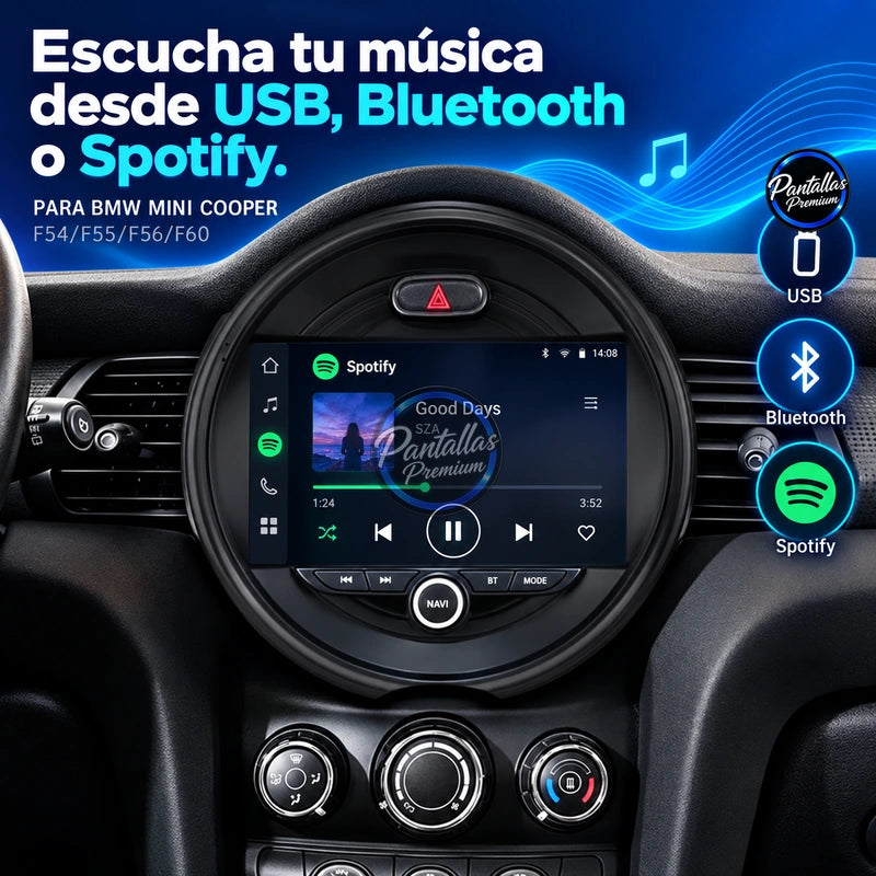 BMW Mini F54 F56 2014-2020 - Radio Pantalla Carplay y Android Auto
