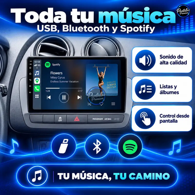 CarPlay screen head unit for Seat Ibiza 6J 2009