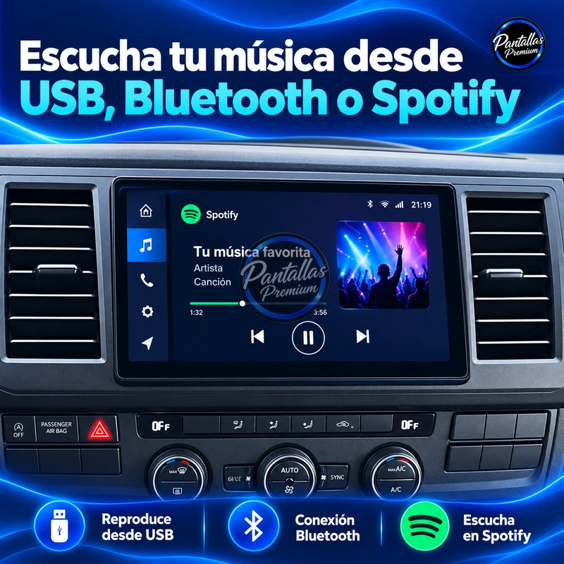 VOLKSWAGEN CARAVELLE T6 — 09-musica — Pantallas Premium V6.1