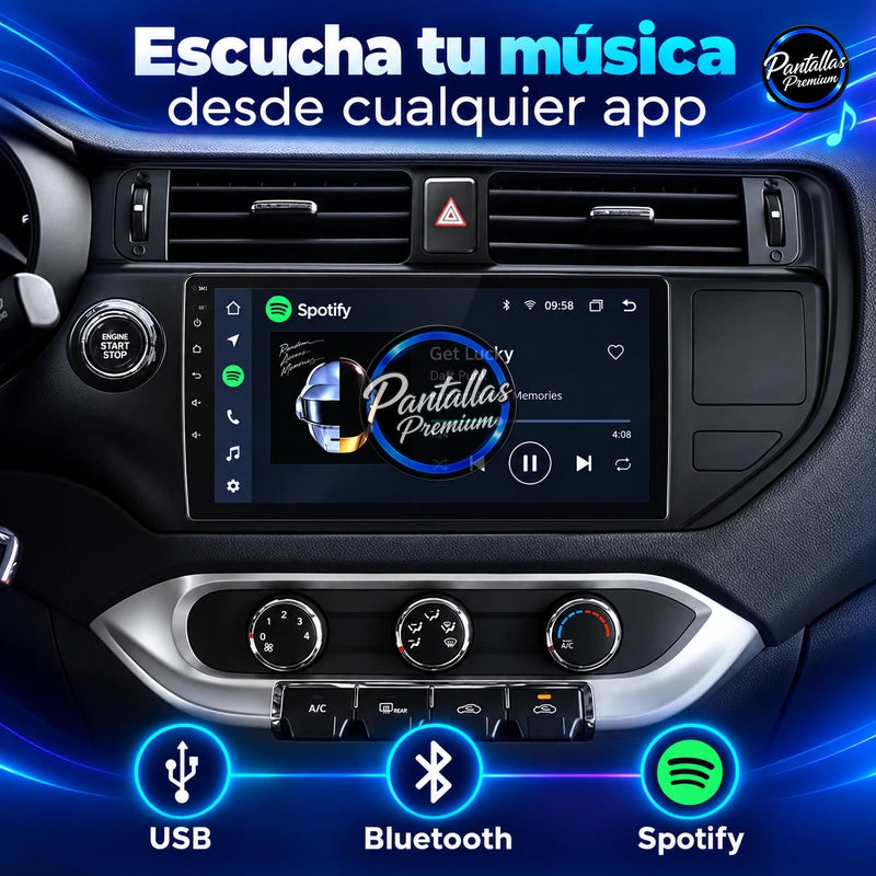 KIA RIO 2011-2018 - Radio Pantalla Carplay y Android Auto