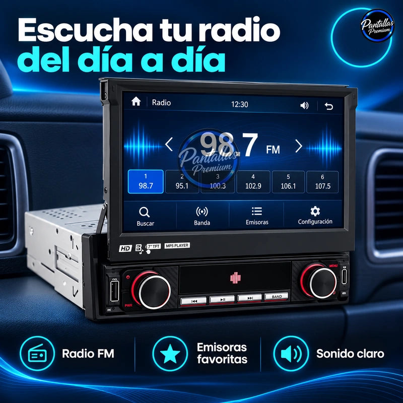 Radio Pantalla Carplay + Android Auto 1 DIN
