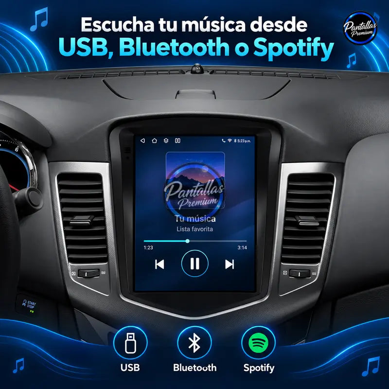 Chevrolet Cruze 2008-2014 - Radio Pantalla Carplay y Android Auto