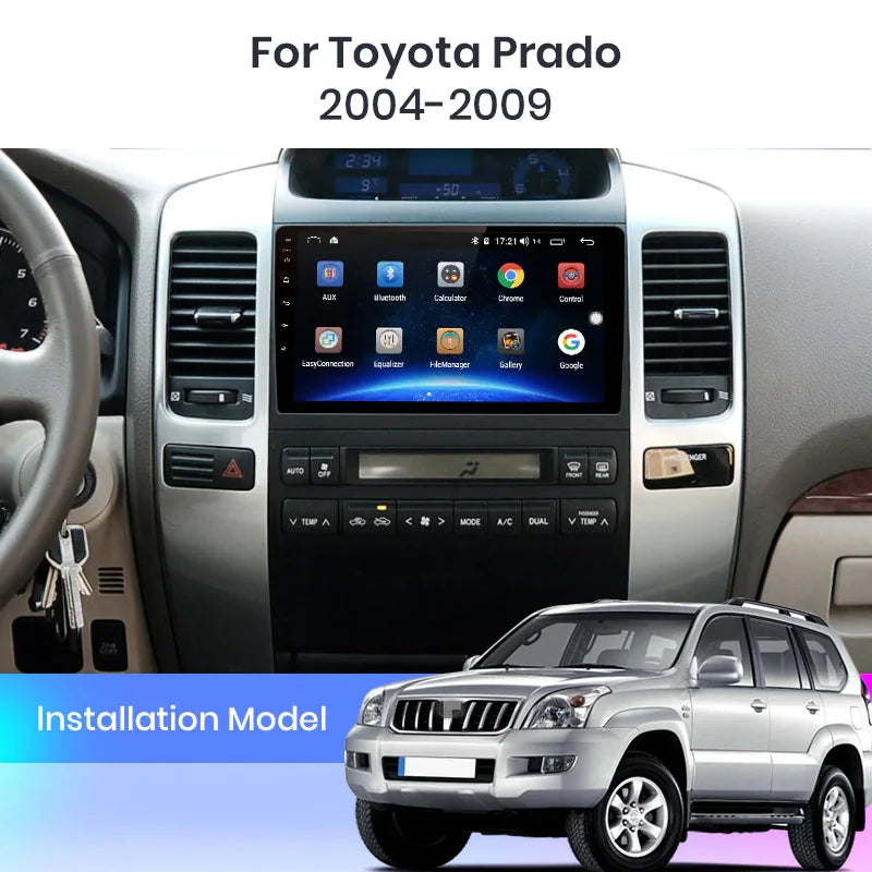 Radio Pantalla Carplay para Toyota Prado 120 2004-2009 - foto 2
