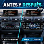Antes y después de instalar pantalla LCD climatizador BMW