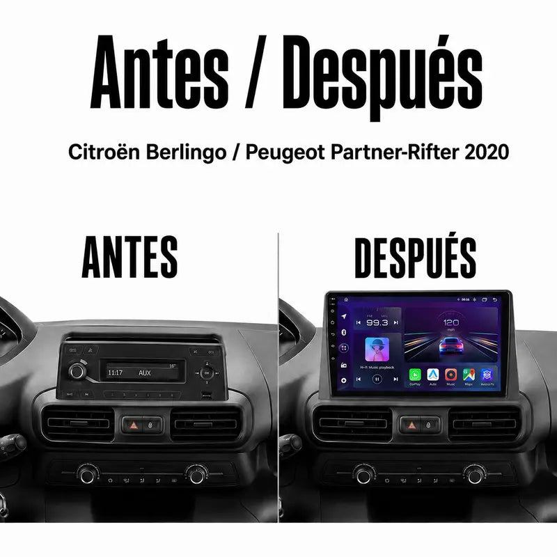Radio pantalla CarPlay y Android Auto para Citroen Berlingo Peugeot Partner Rifter 2020 - foto 10