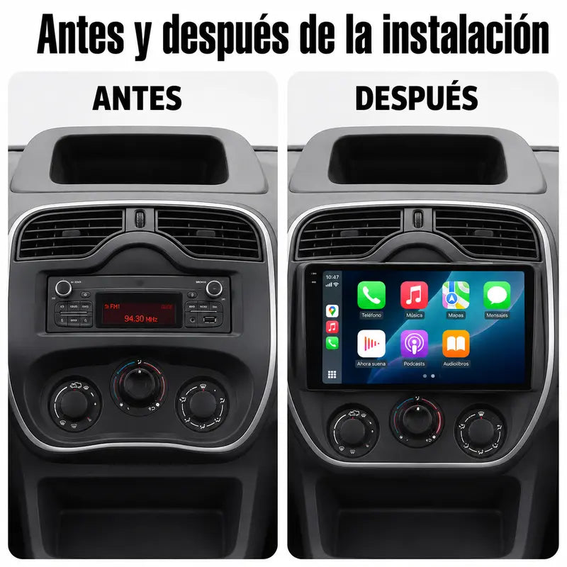 Radio pantalla CarPlay y Android Auto para Renault Kangoo 2008-2018 - foto 2