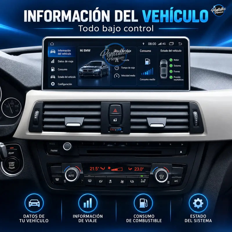 Radio pantalla CarPlay y Android Auto para BMW Serie 1 2 3 4 F20 F30 F32 F36 NBT EVO 4G 2013-2017 - foto 10