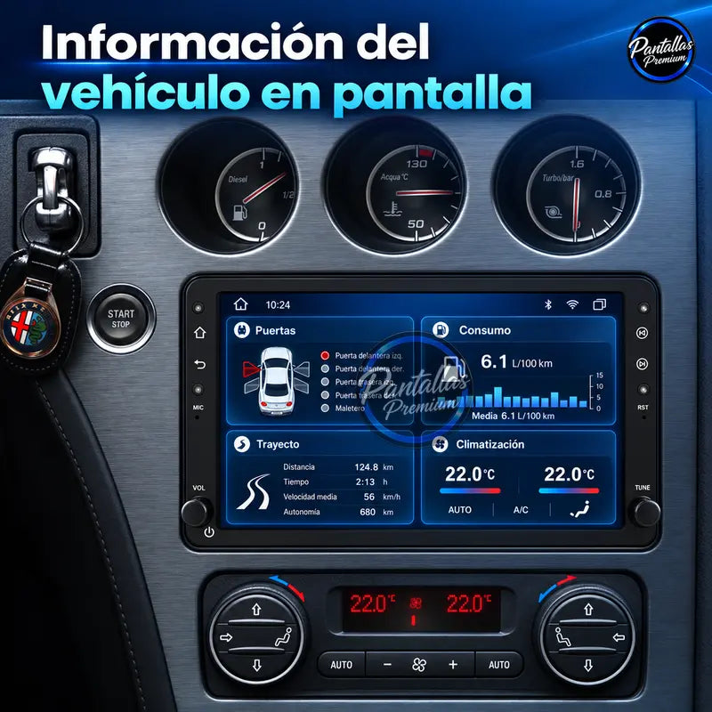 Alfa Romeo 159 Brera Spider Sportwagon - Radio Pantalla Carplay y Android Auto
