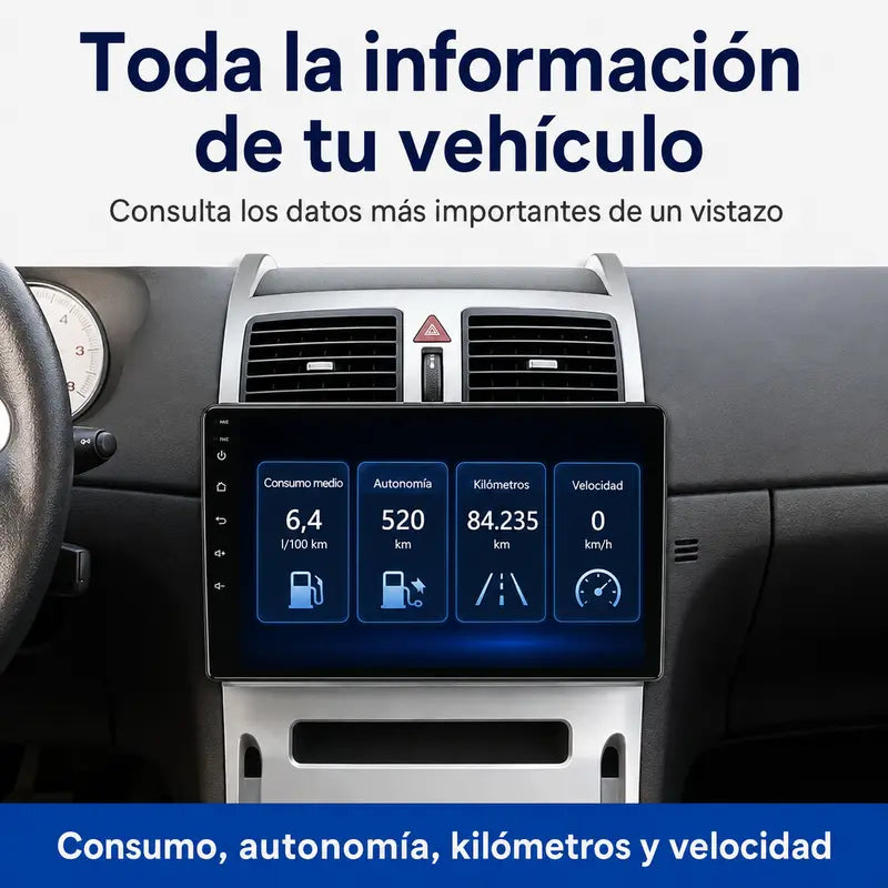 Radio pantalla CarPlay y Android Auto para Peugeot 307 2002-2013 - foto 4