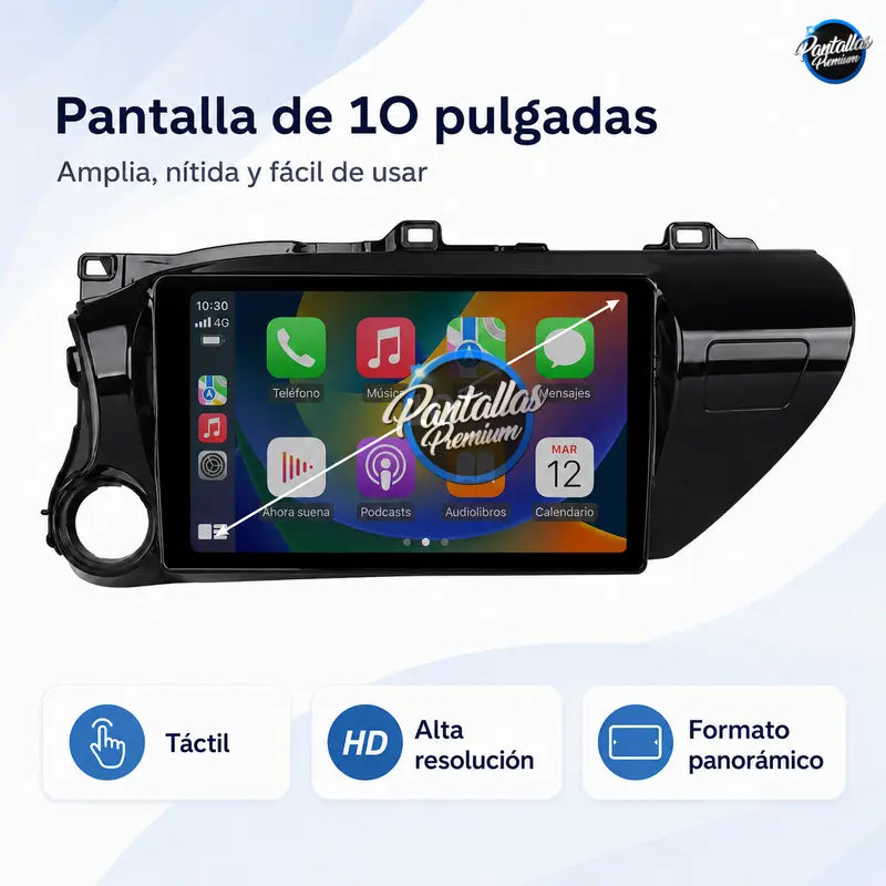 Radio pantalla CarPlay y Android Auto para Toyota Hilux 2015-2023 - foto 10