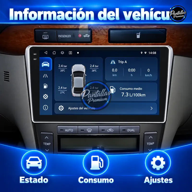 Toyota Avensis 2002-2008 - Radio Pantalla Carplay y Android Auto