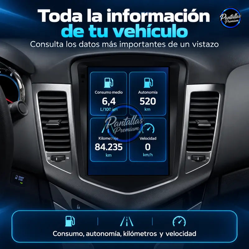 Chevrolet Cruze 2008-2014 - Radio Pantalla Carplay y Android Auto