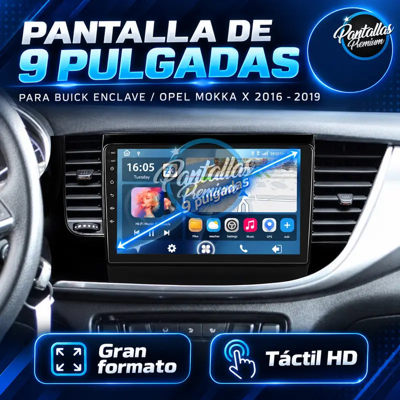 Buick Enclave Opel Mokka X pantalla de 9 pulgadas