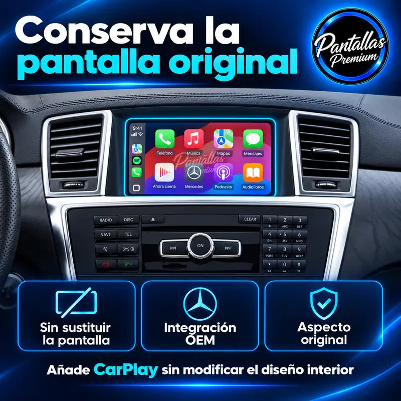 Conserva la pantalla original Mercedes W166 X166
