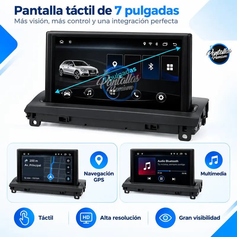 Audi A3 pantalla táctil retráctil de 7 pulgadas