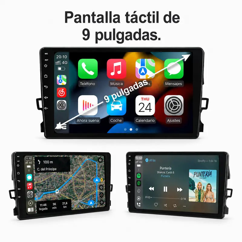 Radio pantalla CarPlay y Android Auto para Toyota Corolla Auris E150 2004-2013 - foto 12