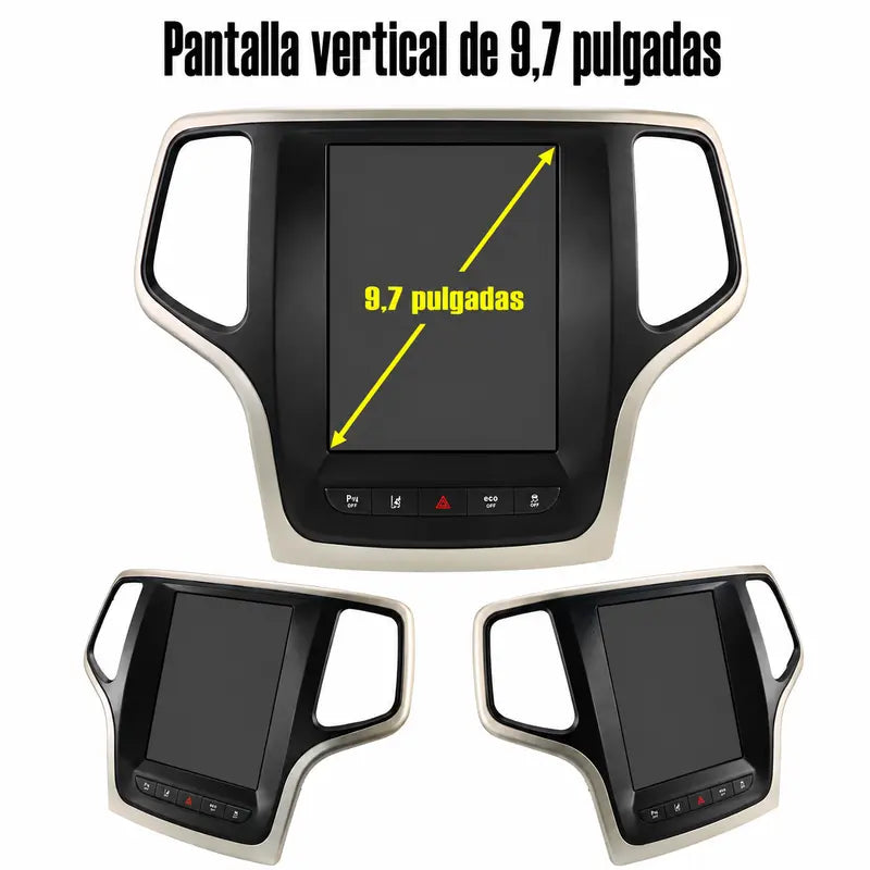 Radio Pantalla CarPlay y Android Auto para Jeep Grand Cherokee 2013-2023