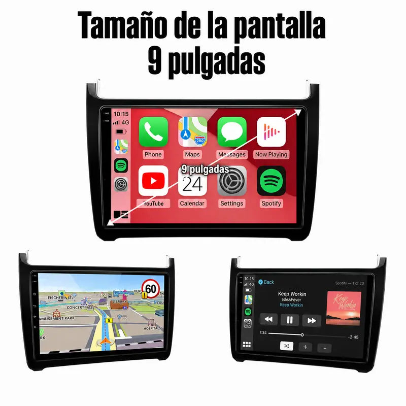 Radio pantalla CarPlay y Android Auto para Volkswagen POLO 2008-2020 - foto 11
