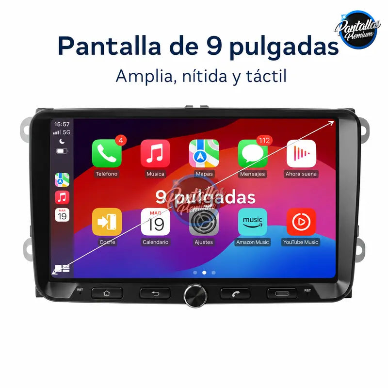 Radio pantalla CarPlay y Android Auto para Grupo Volkswagen, SEAT y Skoda - foto 11