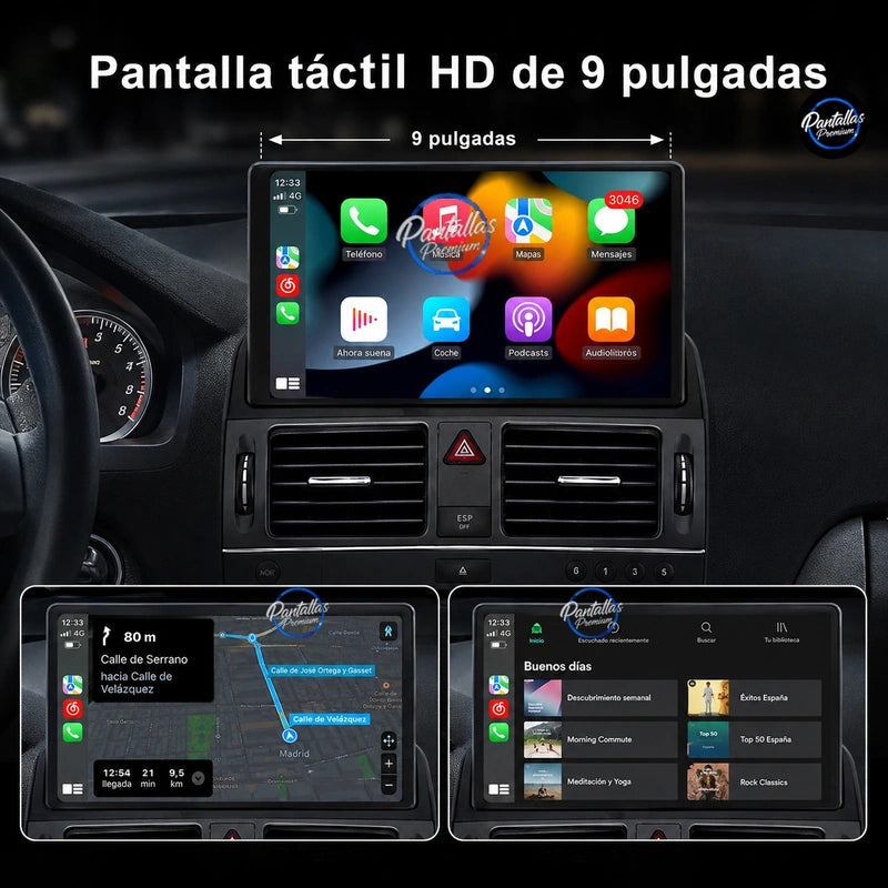 Radio pantalla CarPlay y Android Auto para Mercedes-Benz Clase C 3 W204 S204 2006-2011 - foto 11