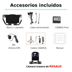 Radio pantalla CarPlay y Android Auto para Ford Transit Tourneo Courier 2012-2018 - foto 12