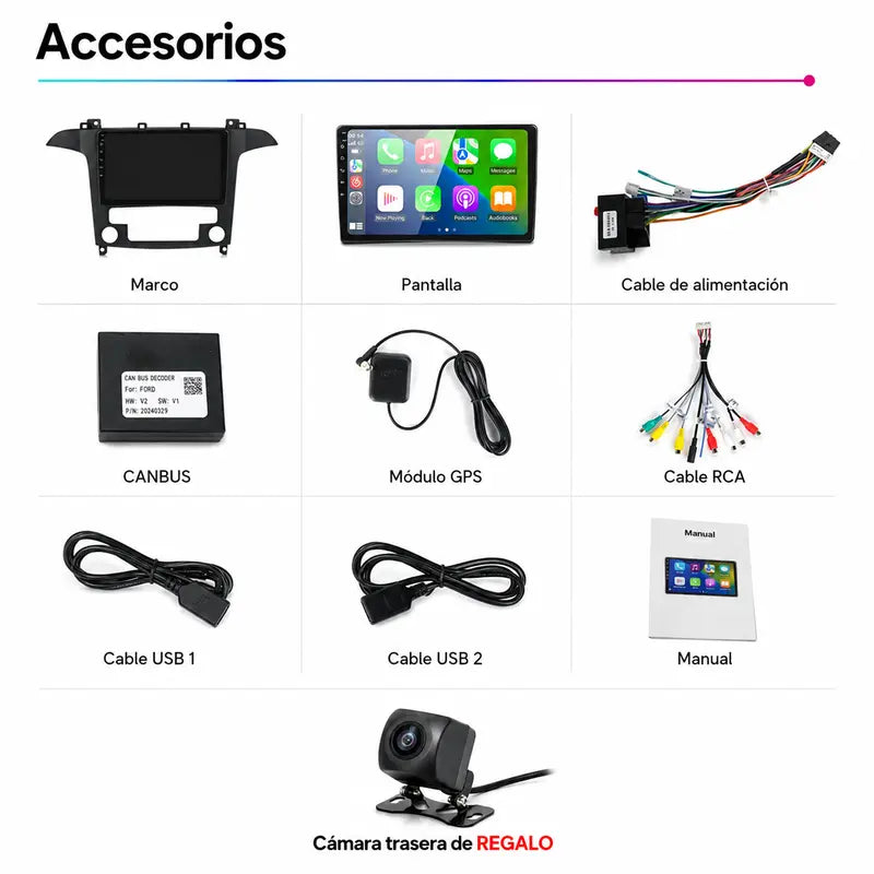 Radio pantalla CarPlay y Android Auto para Ford S Max 2007-2015 - foto 13