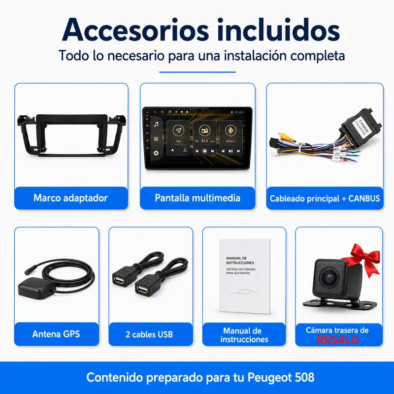 Radio pantalla CarPlay y Android Auto para Peugeot 508 - foto 13