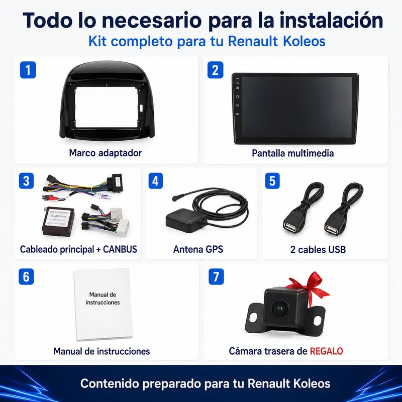 Radio pantalla CarPlay y Android Auto para Renault Koleos 2008-2016 - foto 13